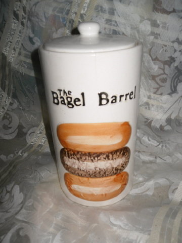 Vintage Bagel Barrel Canister