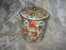 Vintage English Tin Canister w/Butterflies