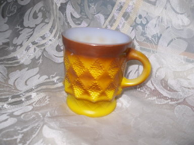Vintage Gold Fire King Kimberly Mug