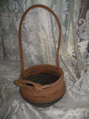 Hand Made Lariat Rope Basket