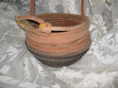 Hand Made Lariat Rope Basket