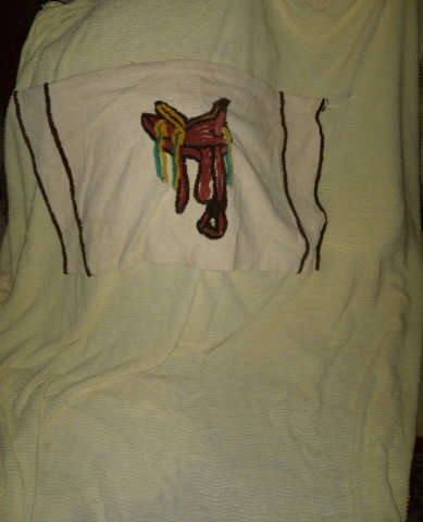 Vintage Chenille Bedspread w/Saddle