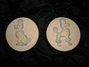 Vintage Poodle Wall Plague Pair