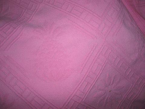 Vintage Pink Chenille Bedspread