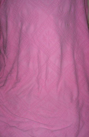 Vintage Pink Chenille Bedspread