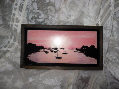 Vintage Reverse Painting on Glass