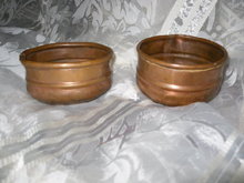 Vintage Hand Hammered Copper Bowl Set