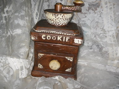 Vintage Coffee Grinder Cookie Jar