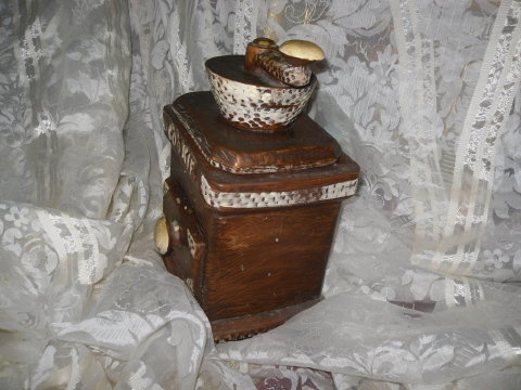 Vintage Coffee Grinder Cookie Jar