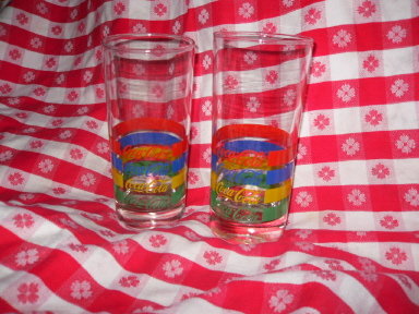 Vintage Glass Coca-Cola Drinking Glasses **Set of 4**