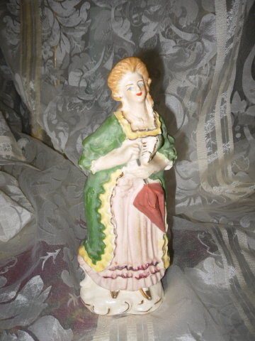 Vintage Tilso Porcelain Victorian Lady Figurine