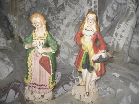 Vintage Tilso Porcelain Victorian Lady Figurine