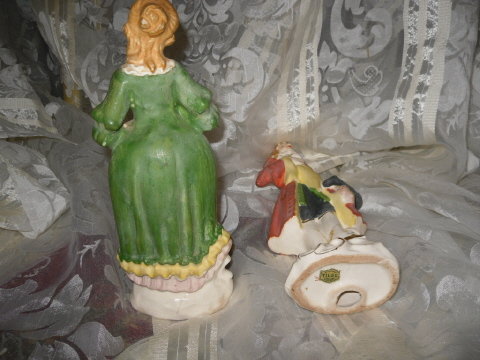 Vintage Tilso Porcelain Victorian Lady Figurine