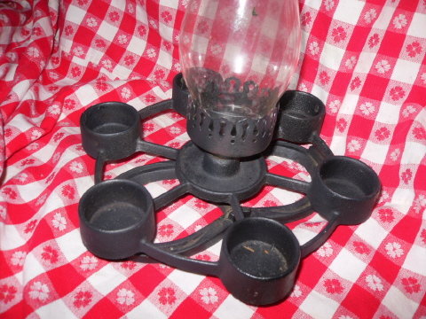 Horseshoe & Cast Iron Candle Holder