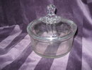 Vintage Clear Glass Covered Candy Dish