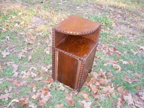 Vintage Arts & Crafts Era Wooden Corner Cabinet
