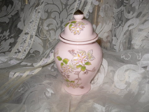 Vintage Pink Ginger Jar