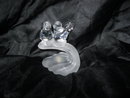 Clear & Frosted Glass Bird Figurine