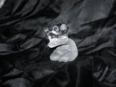 Clear & Frosted Glass Bird Figurine