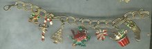 Vintage Christmas Charm Bracelet