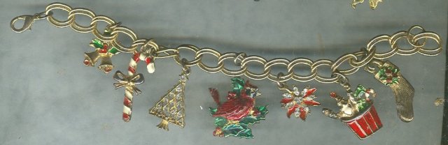 Vintage Christmas Charm Bracelet