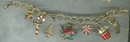 Vintage Christmas Charm Bracelet