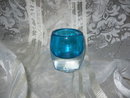 Vintage Blue Art Glass Vase Orrefors ? Whitefriars?