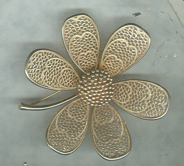 Vintage Pastelli Flower Pin Brooch