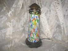 Art Glass Lighthouse Lamp
