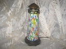 Art Glass Lighthouse Lamp