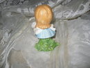 Vintage Porcelain Big Eyed Girl w/Cat Figurine