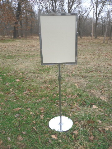 Chrome Pedestal Dry Erase Sign