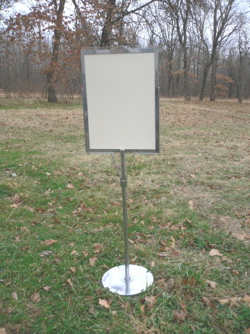 Chrome Pedestal Dry Erase Sign