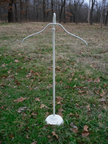 Vintage Iron Pedestal Clothing Display Hanger