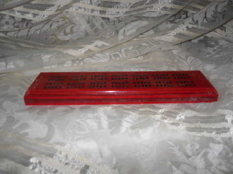 Vintage Cherry Red Bakelite Cribbage Board