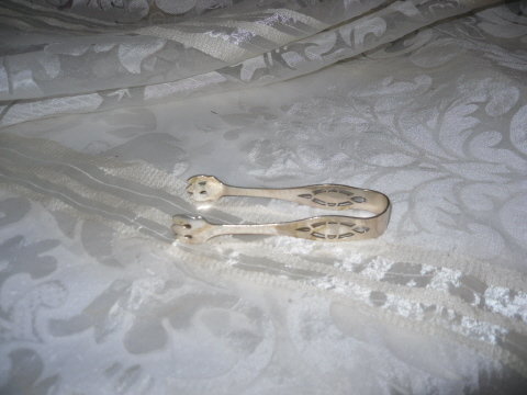 Vintage Web Sterling Silver Sugar Tongs
