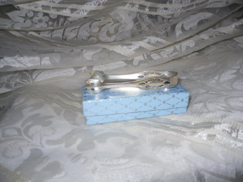 Vintage Web Sterling Silver Sugar Tongs