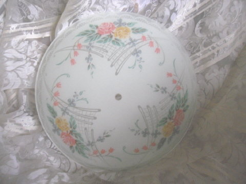 Vintage Frosted Glass Floral Light Globe