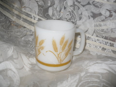 Vintage Fire King Style Wheat Coffee Mug