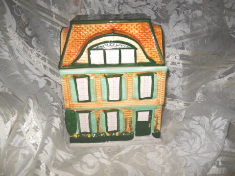 Vintage Victorian House Cookie Jar