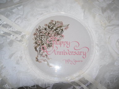 Vintage 50th Wedding Anniversary Trivet