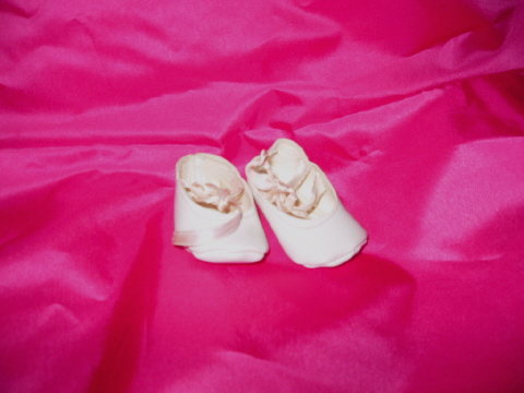 Vintage White Doll Shoes