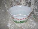 Vintage Milk Glass Christmas Punch Bowl