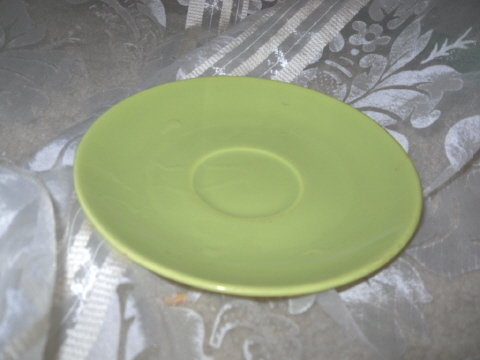 Vintage Homer Laughlin Rhythm Lime Green Saucer