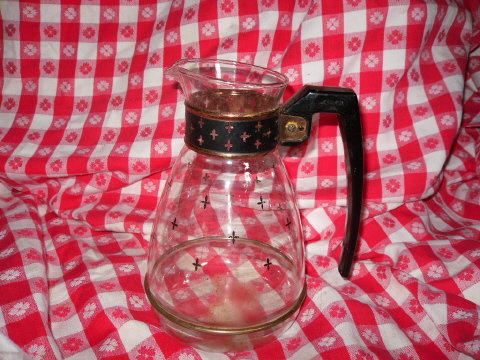 Vintage Retro Silex Glass Coffee Carafe Server w/Warmer & Lid