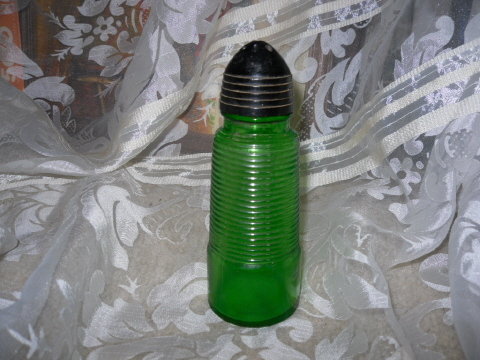 Vintage Large Green Glass Sugar Shaker
