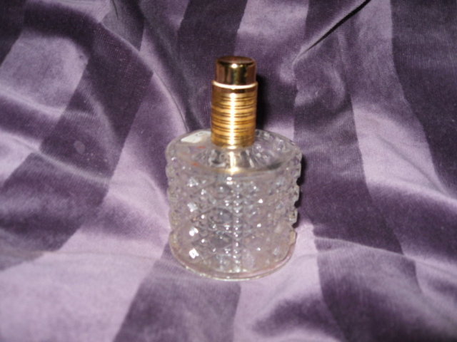 Vintage Step Crystal Perfume Bottle with Atomizer