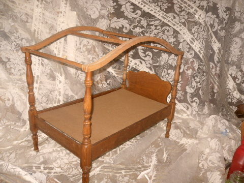 Wood Doll Bed **LOOK** Canopy Bed