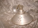 Vintage Aluminum & Glass Ceiling Light Fixture