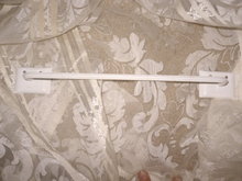 Vintage White Metal Towel Rod **Wall Mount**